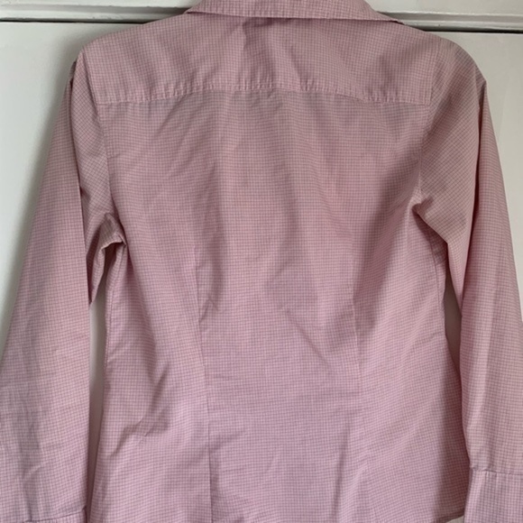 Ann Taylor Button Down Long Sleeve Pink/Red Top 0 - Picture 12 of 12